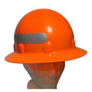 Honeywell Fiber Metal Orange Hard Hat Reflective Silver Stripe Type 1 Class E